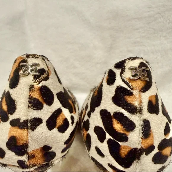 Sam Edelman Hazel Pointed Toe Calf Hair Leopard Print Pumps - Picture 6 of 15